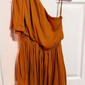 Mustard Seed One-Shoulder Orange Dress